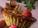 🍌 Petits moelleux healthy banane & framboises aux flocons d’avoine