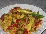 Poulet arlequin au boulghour