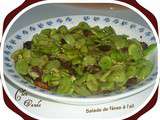 Salade de fèves à l'ail