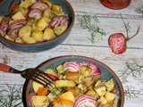 Salade de pommes de terre au haddock et betteraves