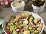 🥔 Salade de pommes de terre, jambon et céleri branche à la sauce au yaourt
