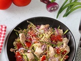 Salade de sarrasin grillé au poulet( pour 1 pers)