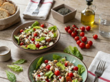 Salade de thon , lentilles vertes et cacahuètes
