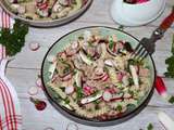 Salade de Torsettes ,thon ,radis et champignons