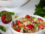Taboulé à la rhubarbe et aux fraises