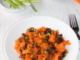 Tagliatelles de carottes et bolognaise aux champignons