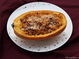 Courge spaghetti à la bolognaise