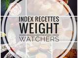 Index recettes Weight Watchers