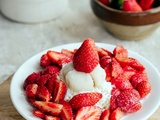 Bingsu à la fraise, la glace râpée coréenne