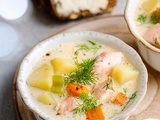 Lohikeitto; Soupe finlandaise crémeuse au saumon