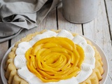 Tarte moelleuse à la mangue et citron vert