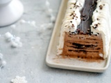 Viennetta maison au chocolat; la bûche glacée de Noël