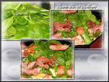Salade d'épinardx au bacon & pignons