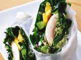 Rouleaux verts (pesto-kale-mangue)