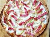 Pizzetta flam au bacon, oignons et thym de Greta