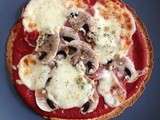 Pizzetta jambon, mozzarella et champignons de Zack