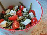 Salade d’haricots verts, tomates cerises, et féta de Dominic