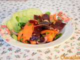 Salade de betteraves, carottes, concombre à la vinaigrette ancienne des Mamies