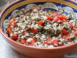 Salade de lentilles, riz et tomates cerises de Lorna