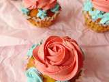 Cupcakes « bouquet de roses » aux pépites de chocolat