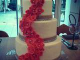 Wedding Cake cascade de rose