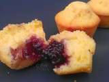 Madeleines coeur fruits rouges