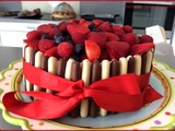 Gâteau de Pâques fraises chocolat