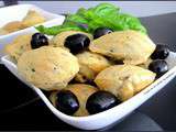 Madeleines olives noires et basilic