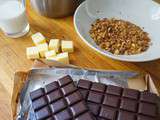 Ecorces de chocolat furieusement marbrées au caramel au beurre salé et noisettes torréfiées - Battlefood #17