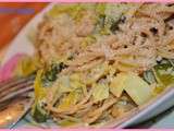 Spaghetti aux Poireaux & Crevettes grises