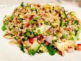 Salade d'Edwige : Quinoa Gourmand, Crevettes et Grenade
