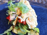 Wraps gratinés de Courgettes, Fromage frais et Poivrons grillés (Ig Bas)