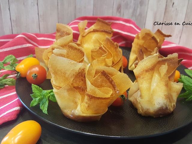 Bouchées en feuilles de brick à garnir pour l'apéritif