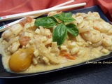 One pot de crozets et crevettes sauce coco