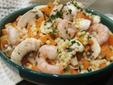 Salade aux perles de pâtes et crevettes