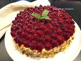 Tarte aux framboises à la crème mousseline
