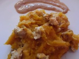 Parmentier de potimarron au poulet et crumble de coco