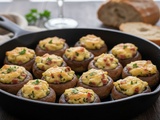 Champignons farcis au Boursin et jambon : facile et gourmande