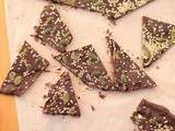Chocolate bark au quinoa et graines de courge