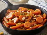 Poêlée de carottes aux amandes et au raisin : recette facile et savoureuse