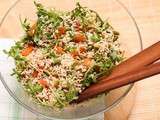 Salade de riz sauvage à la roquette et abricots secs