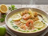 Soupe aux deux citrons et aux crevettes : une recette simple et savoureuse