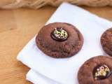 Thumbprint cookies double chocolat
