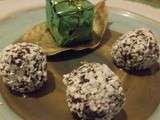 Truffes chocolat-noix de coco