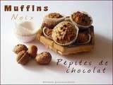 Muffins aux noix et pépites de chocolat