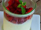 Pana cottas aux fraises et bergamote