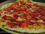 Pizza sucrée: fraise et chocolat blanc