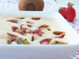 Clafoutis de fraises et kiwi sans oeufs
