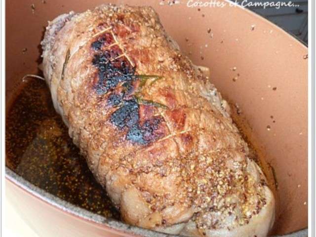 Recettes de Roti de porc a la moutarde de Cocottes et Campagne
