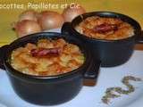 Soupe aux oignons et pancetta, gratinée au four
